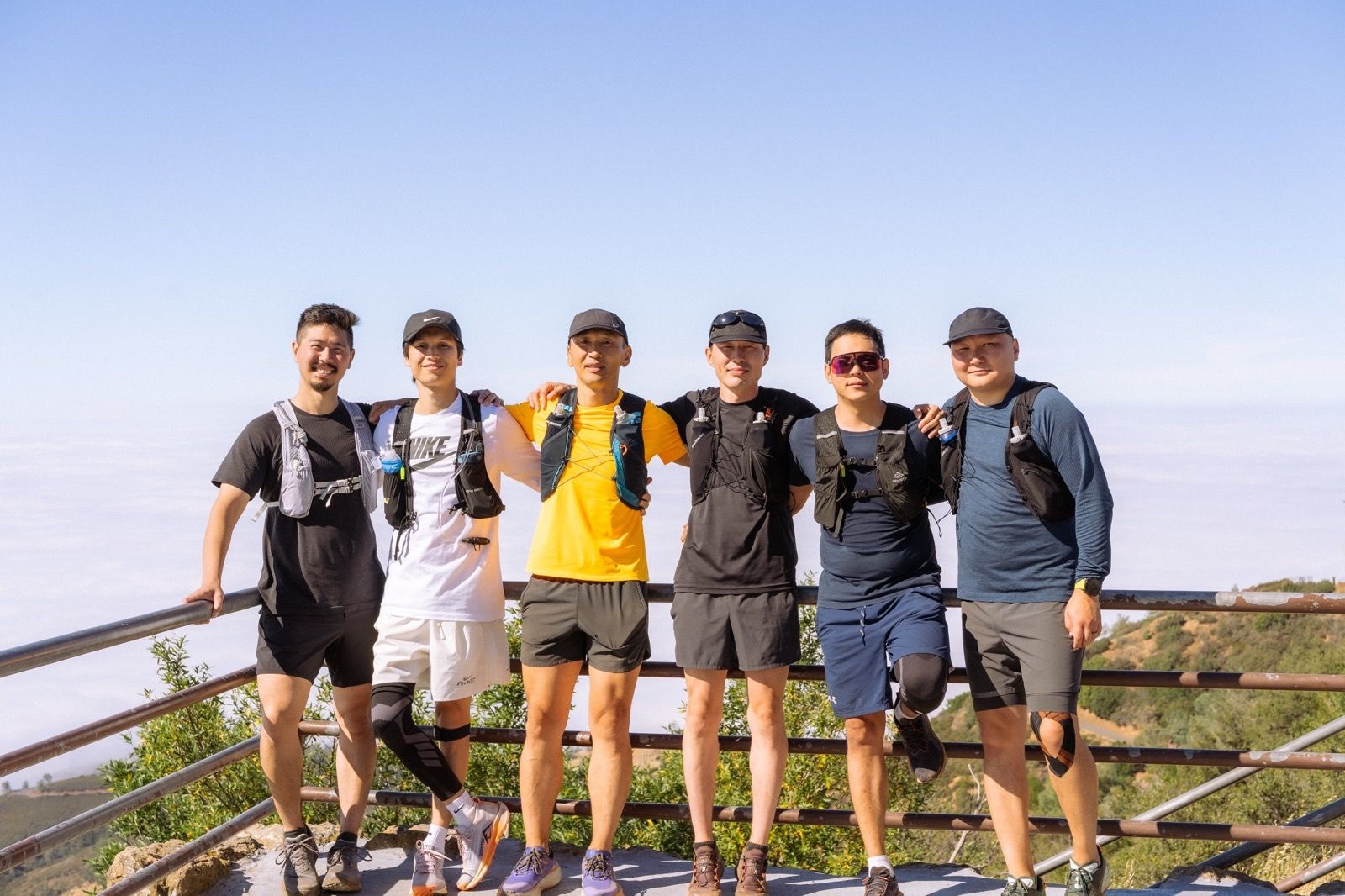 Six Iron Horse Run Club members together after a trail run